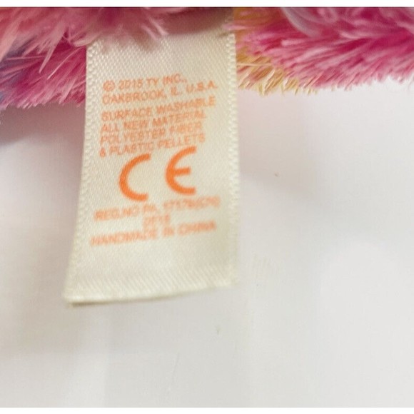 Ty Beanie Boo  Fantasia The Unicorn  Pink w/Golden Horn Medium 9" P1 - Picture 6 of 6